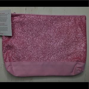 Thirty One Zipper Pouch Pink Sparkle